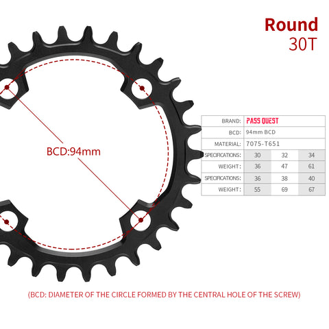 SRAM 94 BCD Round Narrow Wide Chainring