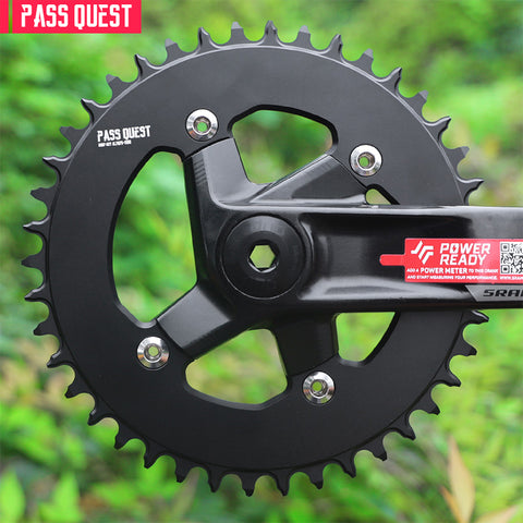 PASS QUEST For SRAM RIVAL 107BCD (4-bolt) Oval AERO Narrow Wide Chainring
