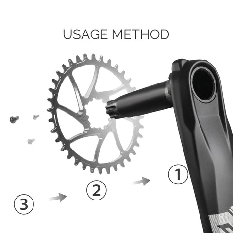 SRAM GXP/DUB 3 Bolt (3mm offset) Round Hollow Narrow Wide Chainring