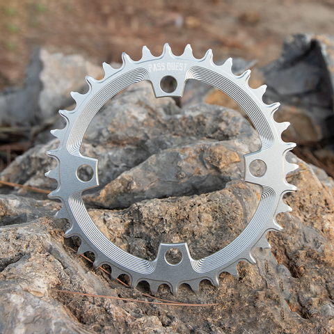 104BCD Round Hollow Silver Mountain Bike Narrow Wide Chainring