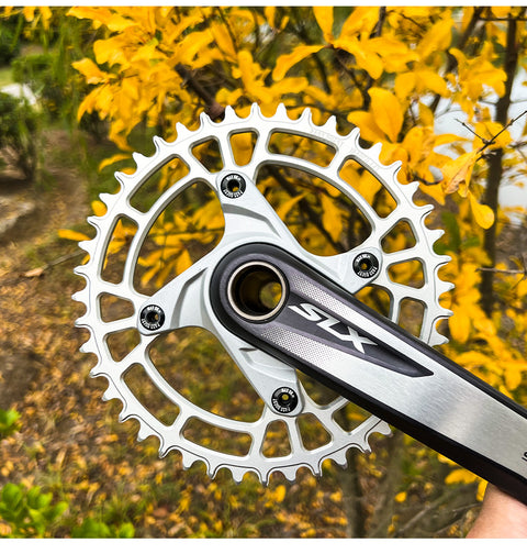 104BCD Round Hollow Silver Mountain Bike Narrow Wide Chainring