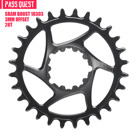 SRAM GXP/DUB 3 Bolt (3mm offset) Round Hollow Narrow Wide Chainring