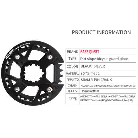 PASS QUEST BMX Bike Soil slope protection plate gxp direct loading Mountain