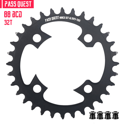 PASS QUEST For SHIMANO 88BCD Hollow Round Narrow Wide Chainring