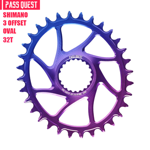 SHIMANO BOOST (3mm offset) Oval /Round Fade Color Narrow Wide Chainring
