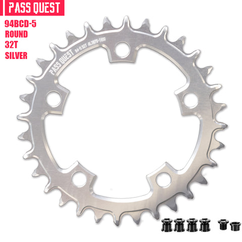 PASS QUEST 94 BCD (5-bolt) Hollow Round Narrow Wide Chainring