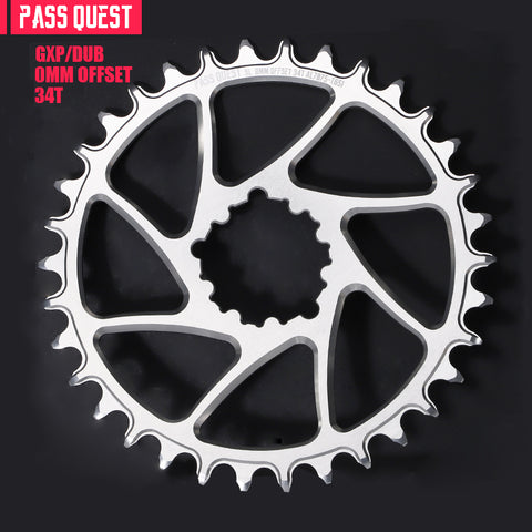 SRAM 3 Bolt (0mm offset) Round Hollow Narrow Wide Chainring 30-48T