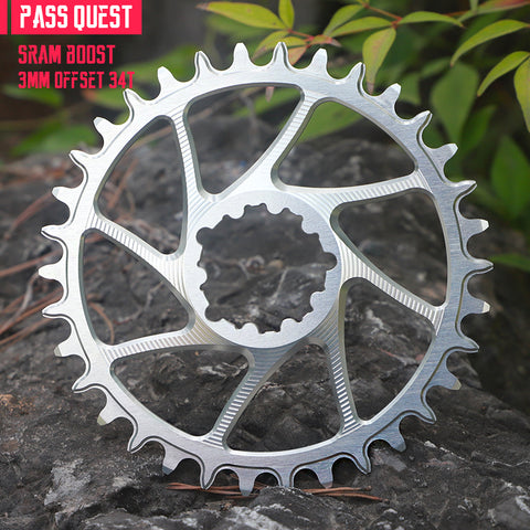 SRAM GXP/DUB 3 Bolt (3mm offset) Round Hollow Narrow Wide Chainring