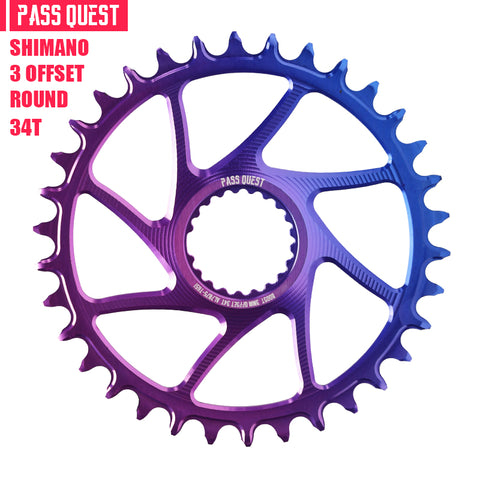 SHIMANO BOOST (3mm offset) Oval /Round Fade Color Narrow Wide Chainring