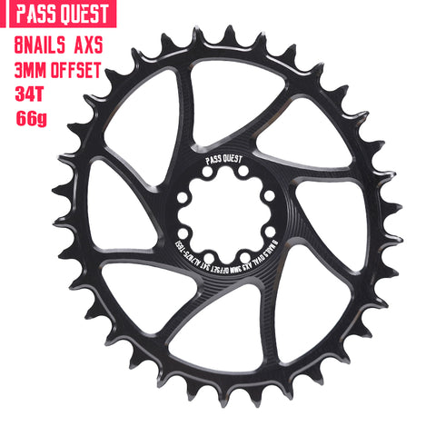 SRAM 8 Bolt ( 3mm offset) Oval AXS XX SL Narrow Wide Chainring 28-44T