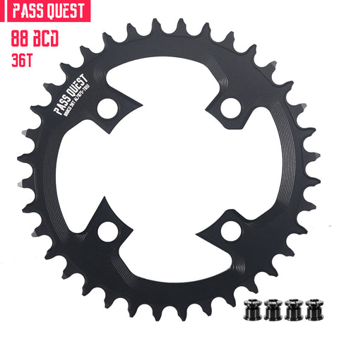 PASS QUEST For SHIMANO 88BCD Hollow Round Narrow Wide Chainring