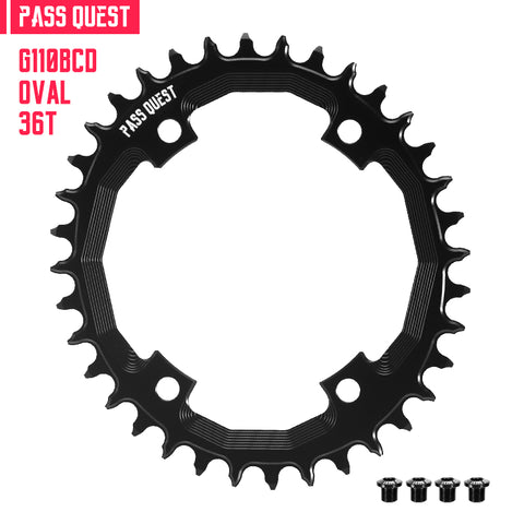 PASS QUEST For SHIMANO GRX 110bcd Oval Hollow Narrow Wide Chainring