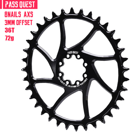 SRAM 8 Bolt ( 3mm offset) Oval AXS XX SL Narrow Wide Chainring 28-44T