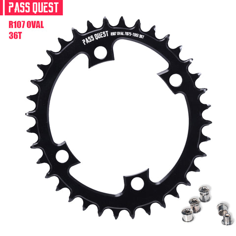 PASS QUEST For SRAM RIVAL 107BCD Oval Narrow Wide Chainring