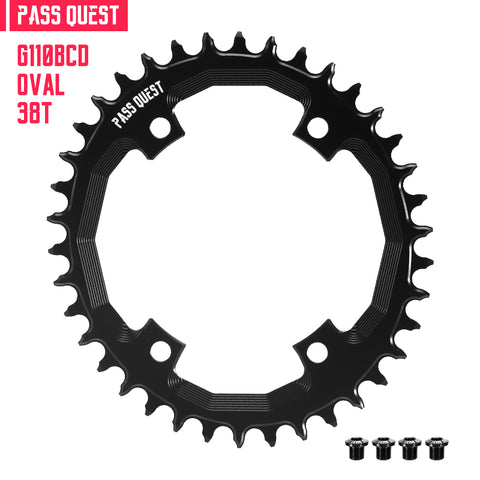 PASS QUEST For SHIMANO GRX 110bcd Oval Hollow Narrow Wide Chainring