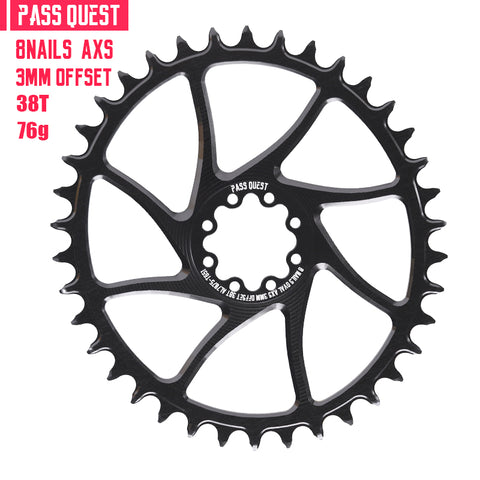 SRAM 8 Bolt ( 3mm offset) Oval AXS XX SL Narrow Wide Chainring 28-44T