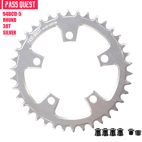 PASS QUEST 94 BCD (5-bolt) Hollow Round Narrow Wide Chainring