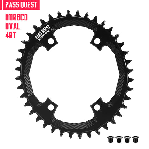 PASS QUEST For SHIMANO GRX 110bcd Oval Hollow Narrow Wide Chainring