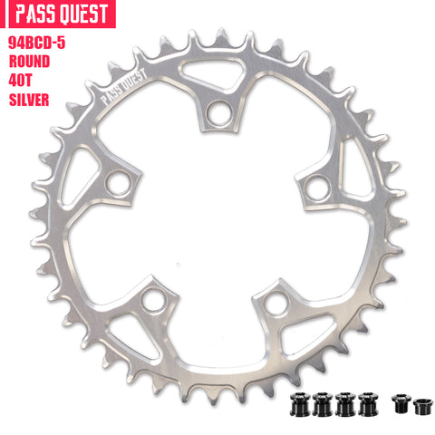 PASS QUEST 94 BCD (5-bolt) Hollow Round Narrow Wide Chainring