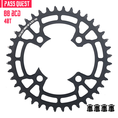 PASS QUEST For SHIMANO 88BCD Hollow Round Narrow Wide Chainring