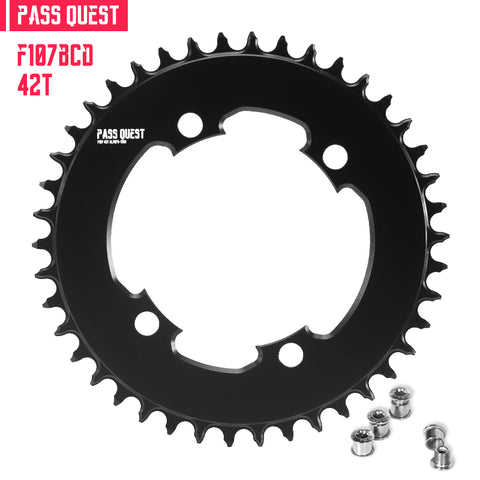 PASS QUEST For SRAM FORCE 107BCD Round AERO Narrow Wide Chainring