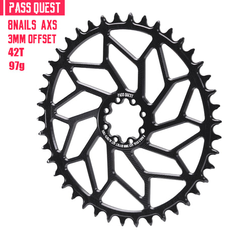 SRAM 8 Bolt ( 3mm offset) Oval AXS XX SL Narrow Wide Chainring 28-44T