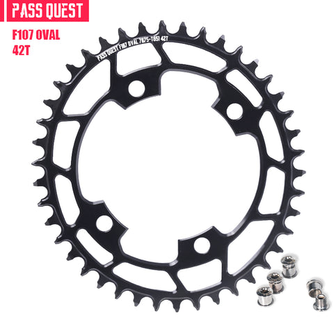 PASS QUEST For SRAM FORCE 107BCD Oval Narrow Wide Chainring