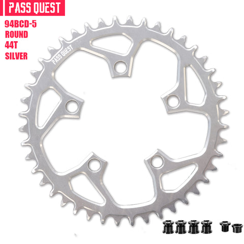 PASS QUEST 94 BCD (5-bolt) Hollow Round Narrow Wide Chainring