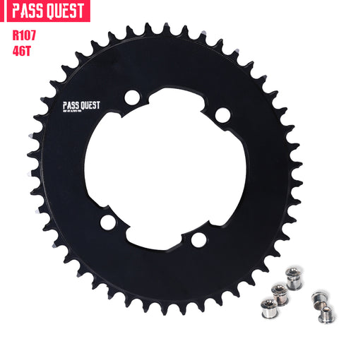 PASS QUEST For SRAM RIVAL 107BCD (4-bolt) Oval AERO Narrow Wide Chainring