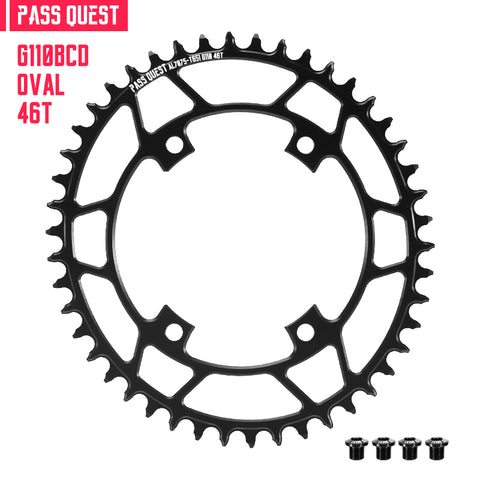 PASS QUEST For SHIMANO GRX 110bcd Oval Hollow Narrow Wide Chainring