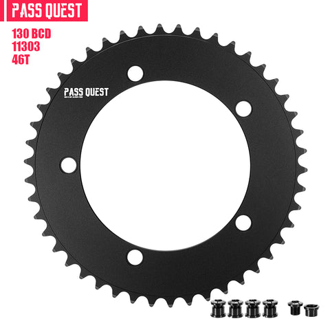 130 BCD (5-bolt AERO) Round Track Chainring Fixed Gear Single Speed