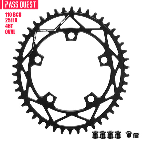 110 BCD (5-bolt Oval) Hollow Road Bike Folding Bike Narrow Wide Chainring