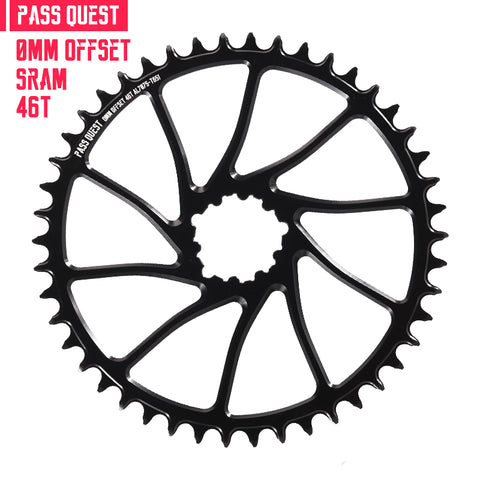 SRAM 3 Bolt (0mm offset) Round Hollow Narrow Wide Chainring 30-48T