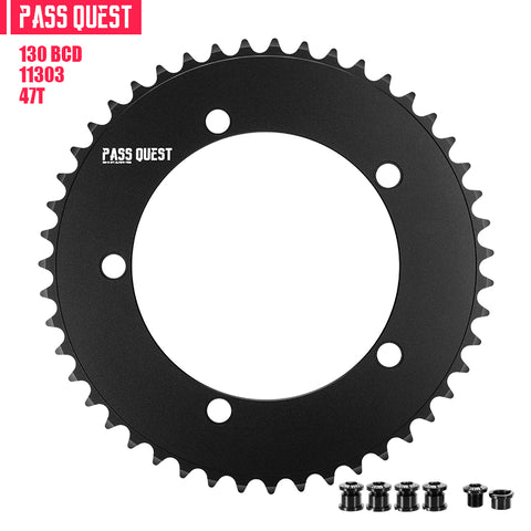 130 BCD (5-bolt AERO) Round Track Chainring Fixed Gear Single Speed