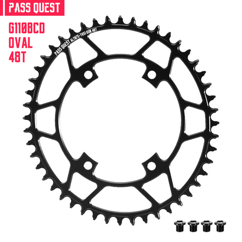 PASS QUEST For SHIMANO GRX 110bcd Oval Hollow Narrow Wide Chainring