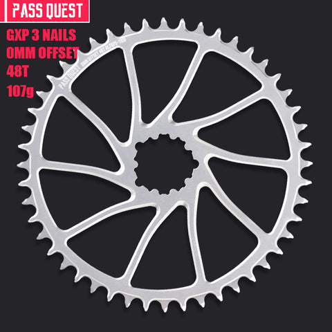 SRAM 3 Bolt (0mm offset) Round Hollow Narrow Wide Chainring 30-48T