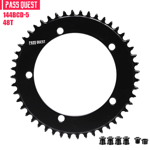 PASS QUEST 144 BCD (5-bolt AERO) Round Narrow Wide Chainring