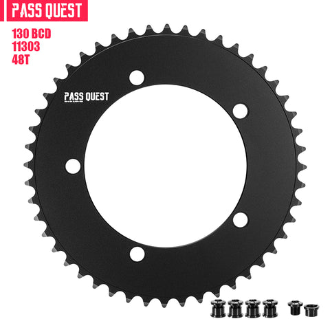 130 BCD (5-bolt AERO) Round Track Chainring Fixed Gear Single Speed