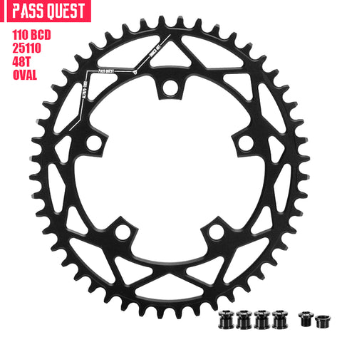110 BCD (5-bolt Oval) Hollow Road Bike Folding Bike Narrow Wide Chainring