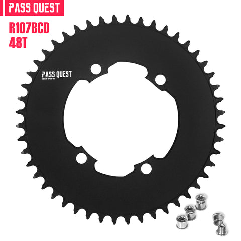 PASS QUEST For SRAM RIVAL 107BCD Round AERO Narrow Wide Chainring
