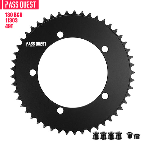 130 BCD (5-bolt AERO) Round Track Chainring Fixed Gear Single Speed