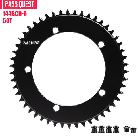 PASS QUEST 144 BCD (5-bolt AERO) Round Narrow Wide Chainring