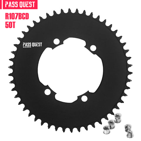 PASS QUEST For SRAM RIVAL 107BCD Round AERO Narrow Wide Chainring