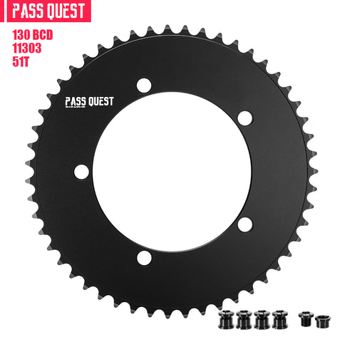 130 BCD (5-bolt AERO) Round Track Chainring Fixed Gear Single Speed