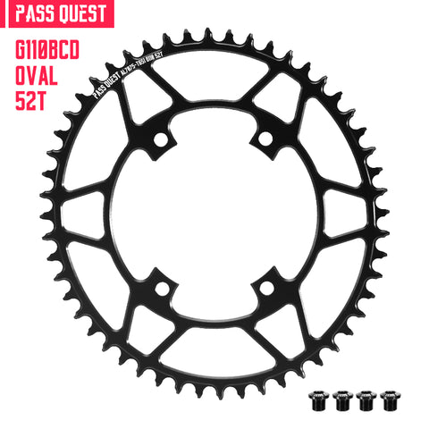 PASS QUEST For SHIMANO GRX 110bcd Oval Hollow Narrow Wide Chainring