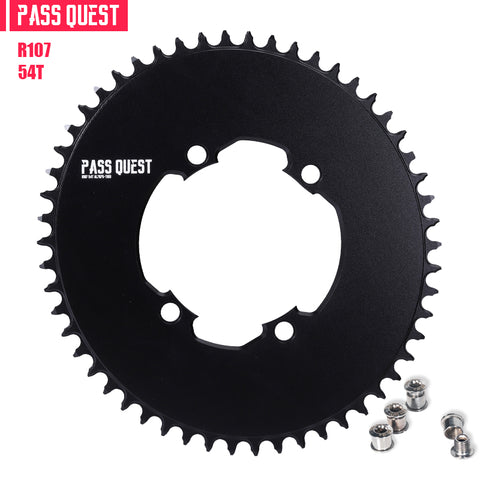 PASS QUEST For SRAM RIVAL 107BCD (4-bolt) Oval AERO Narrow Wide Chainring