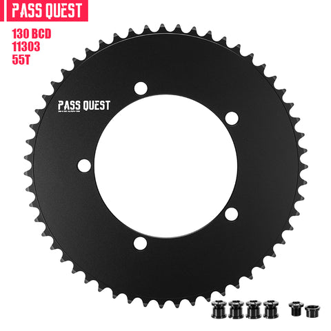 130 BCD (5-bolt AERO) Round Track Chainring Fixed Gear Single Speed