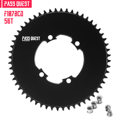 PASS QUEST For SRAM FORCE 107BCD Round AERO Narrow Wide Chainring