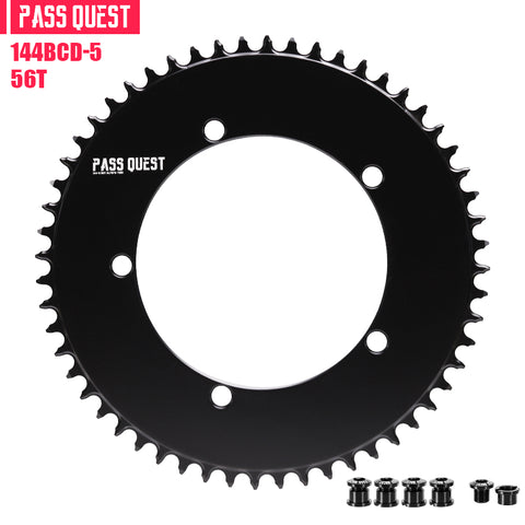 PASS QUEST 144 BCD (5-bolt AERO) Round Narrow Wide Chainring