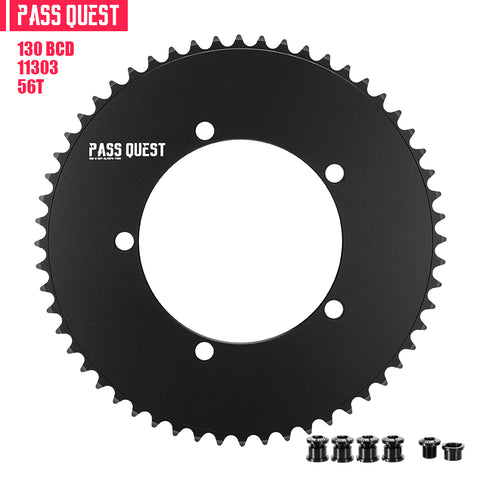 130 BCD (5-bolt AERO) Round Track Chainring Fixed Gear Single Speed
